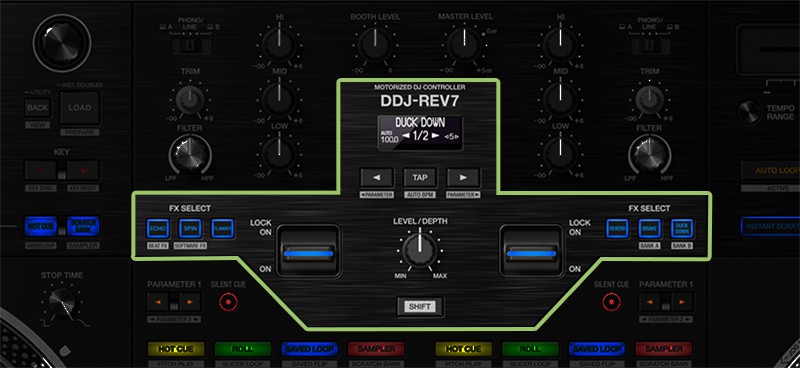 Pioneer DDJ REV7 FX Section.