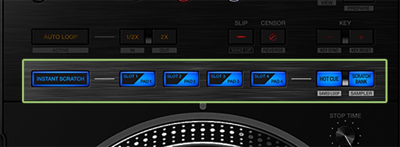 Pioneer DDJ REV7 Instant Scratch Section.