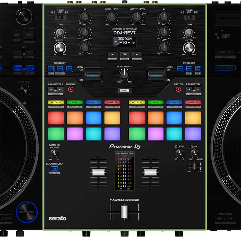Pioneer DDJ REV7 Mixer Section.