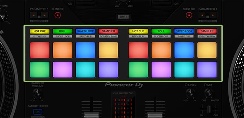Pioneer DDJ REV7 Performance Pads.