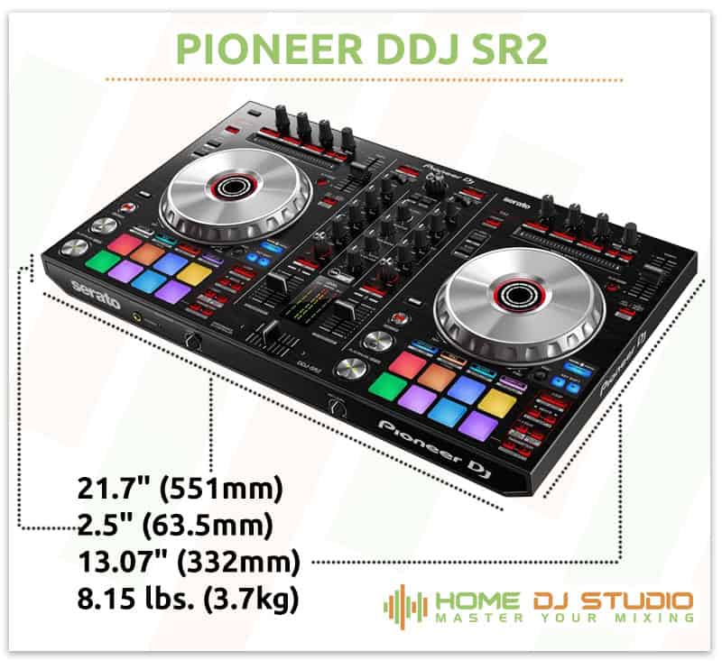 Pioneer DDJ SR2 Dimensions