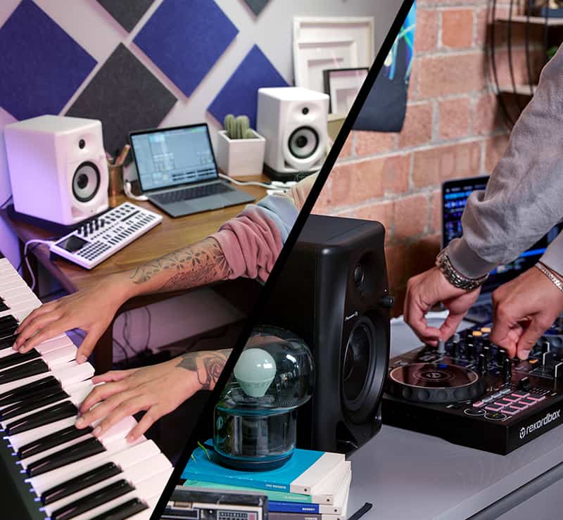 Pioneer DM-40D for music production and DJing.