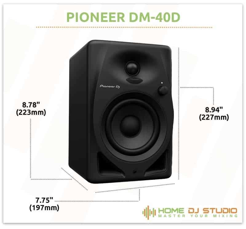 Pioneer DM-40D Dimensions.