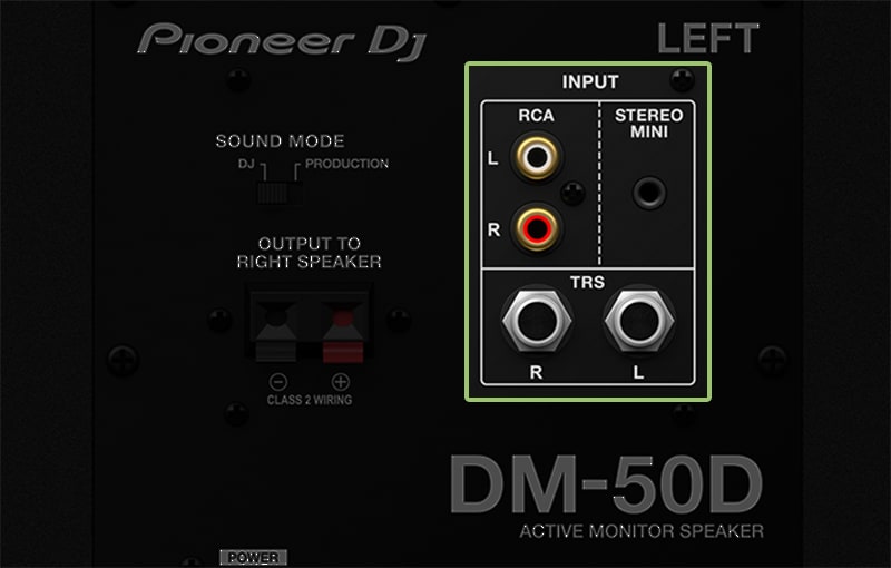 Pioneer DM-50D Connection Options.
