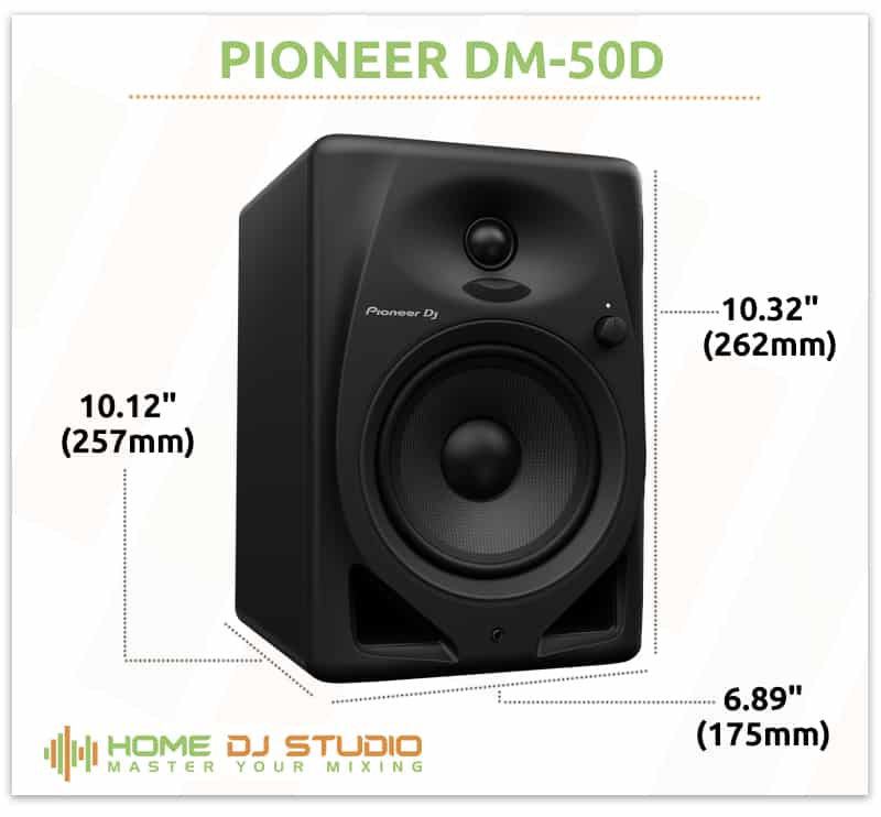 Pioneer DM-50D Dimensions.