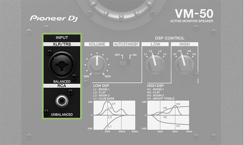 Pioneer DJ VM-50 Connection Options.