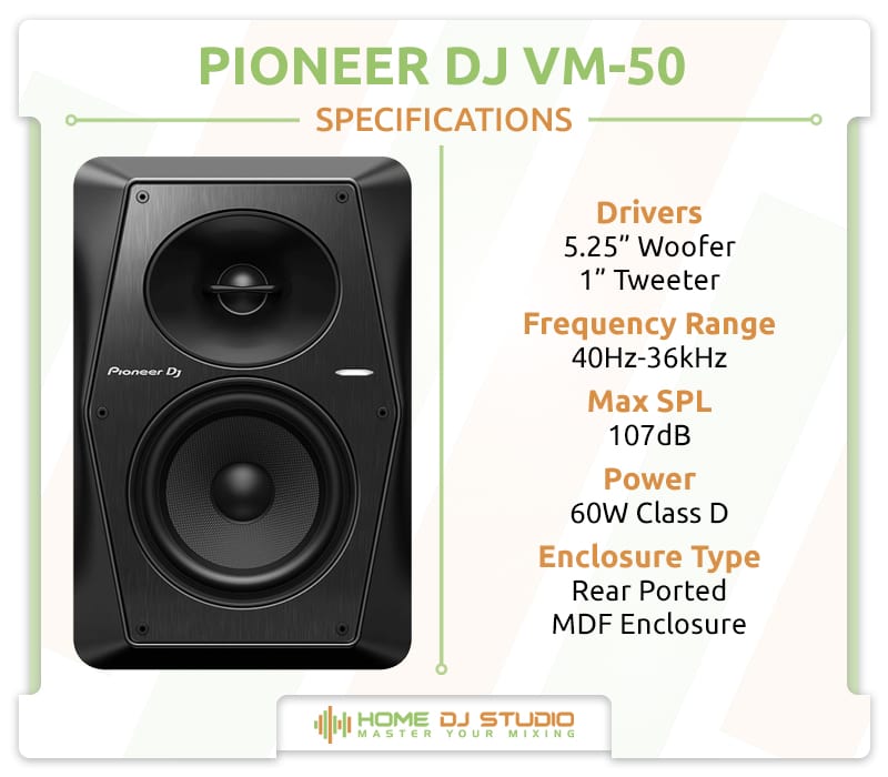 Pioneer DJ VM-50 Specifications.