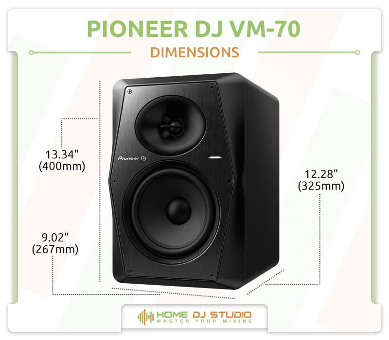 Pioneer DJ VM-70 Dimensions.