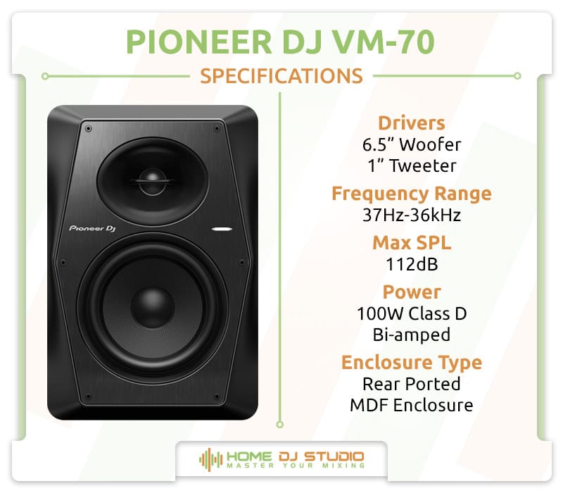 Pioneer DJ VM-70 Specifications.
