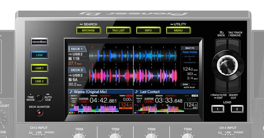 Pioneer XDJ XZ Screen.