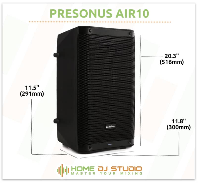 PreSonus AIR10 Dimensions.