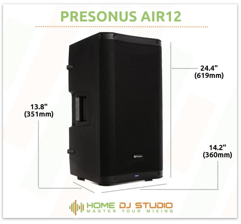 PreSonus AIR12 Dimensions.