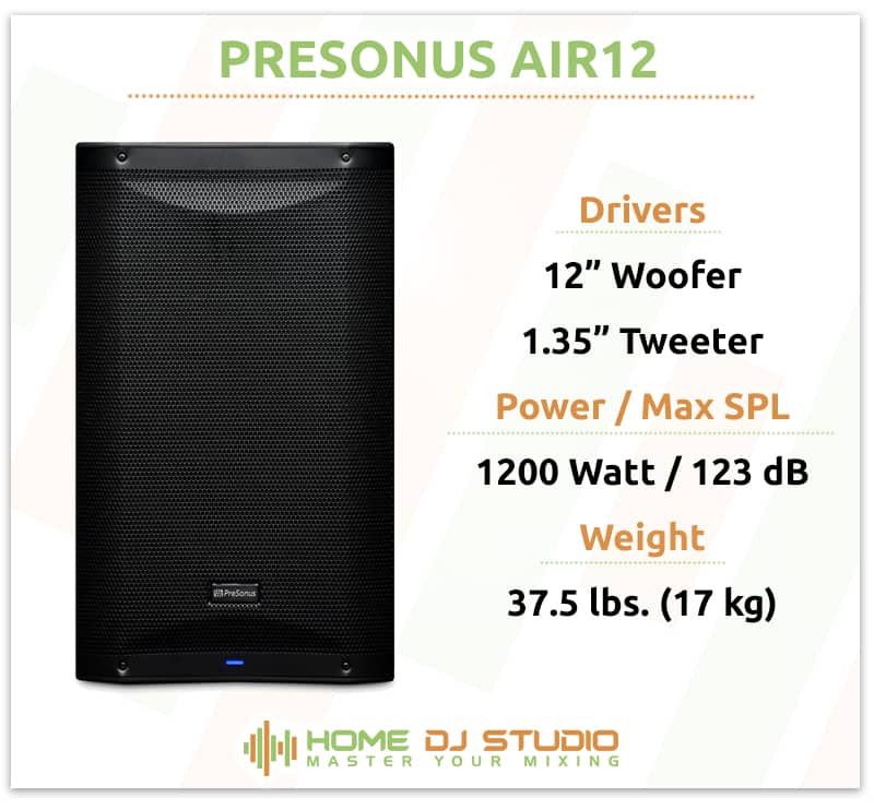 PreSonus AIR12 Specifications.