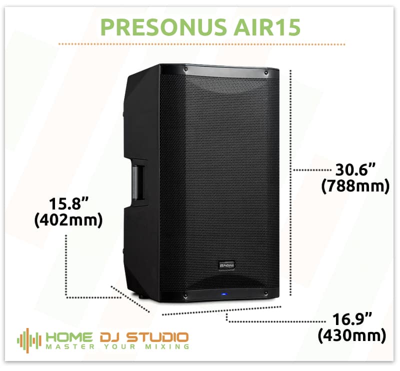 PreSonus AIR15 Dimensions.