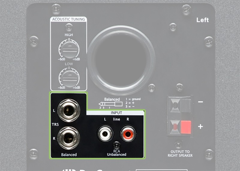 PreSonus Eris E4.5 Input Options.