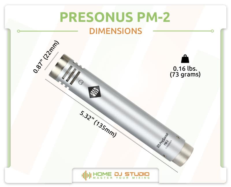 PreSonus PM-2 Dimensions.
