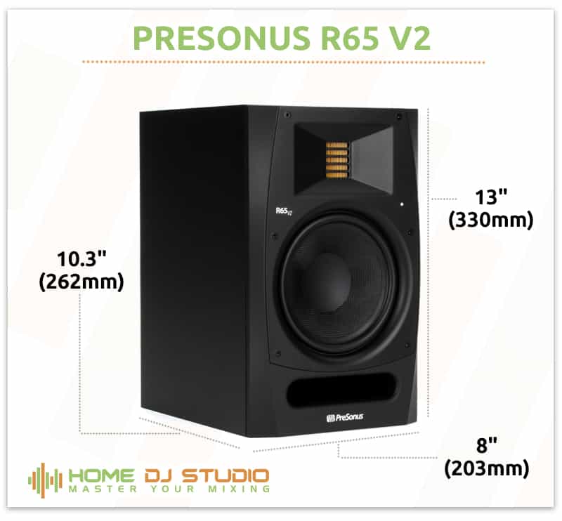 PreSonus R65 V2 Dimensions.