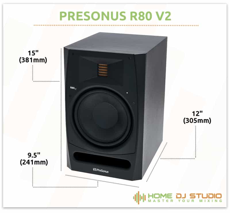 PreSonus R80 V2 Dimensions.