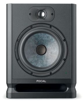 Front view of the Focal Alpha Evo 80 studio monitor.