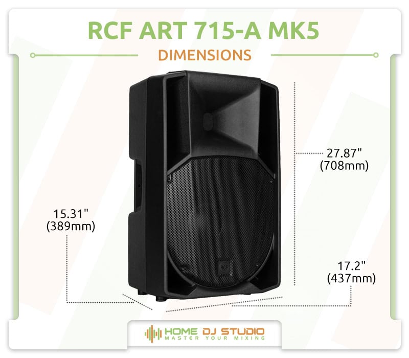 RCF ART 715-A MK5 Dimensions.