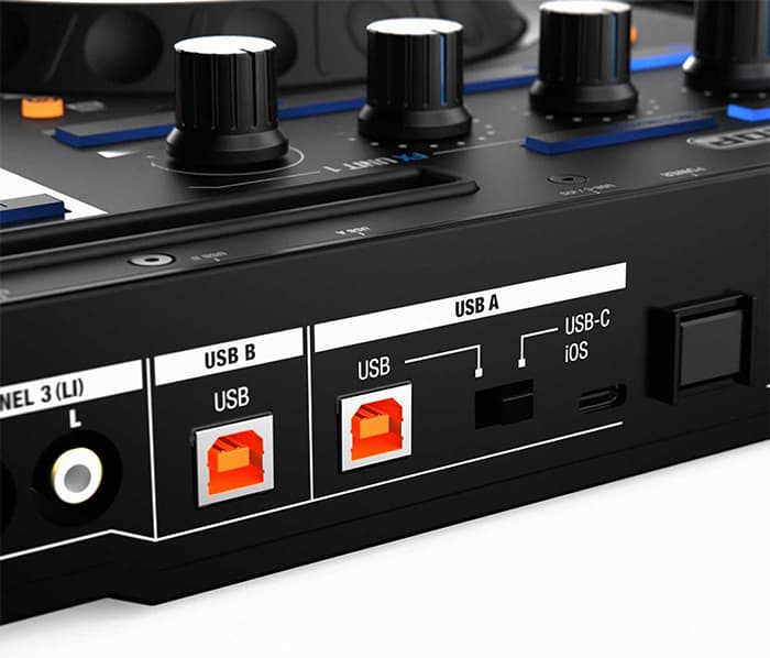 Reloop Mixon 8 Pro USB Connections.