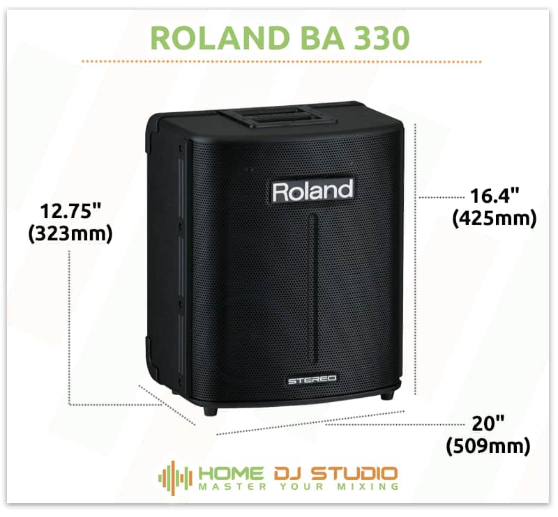 Roland BA 330 Dimensions.