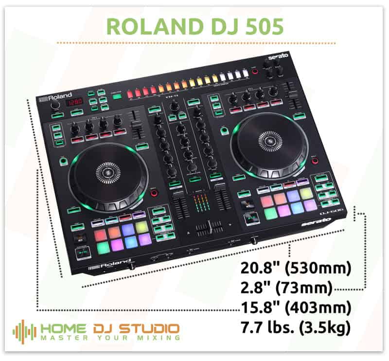 Roland DJ 505 Dimensions