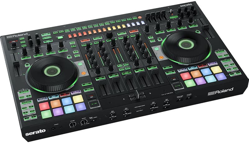 Three quarter view of the Roland DJ 808 Controller