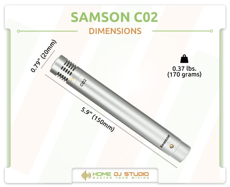 Samson C02 Dimensions.