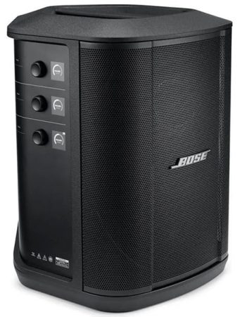 Three-quarter view of the Bose S1 Pro+.