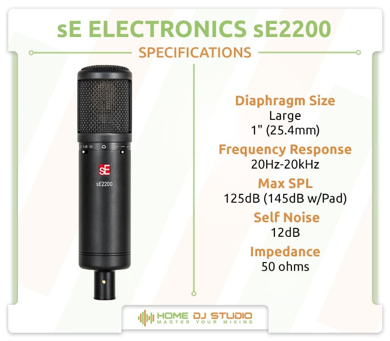 sE Electronics sE2200 Specifications.