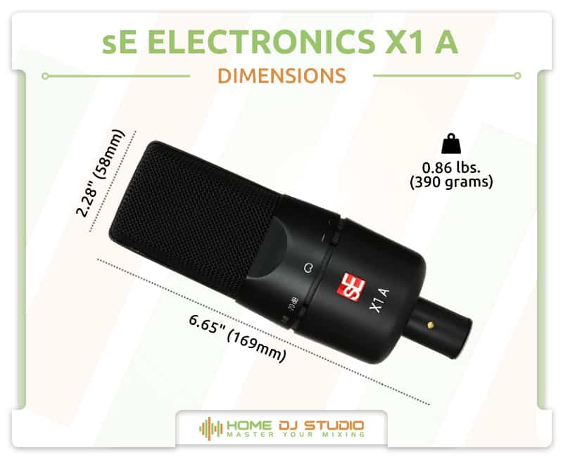 sE Electronics X1 A Dimensions.