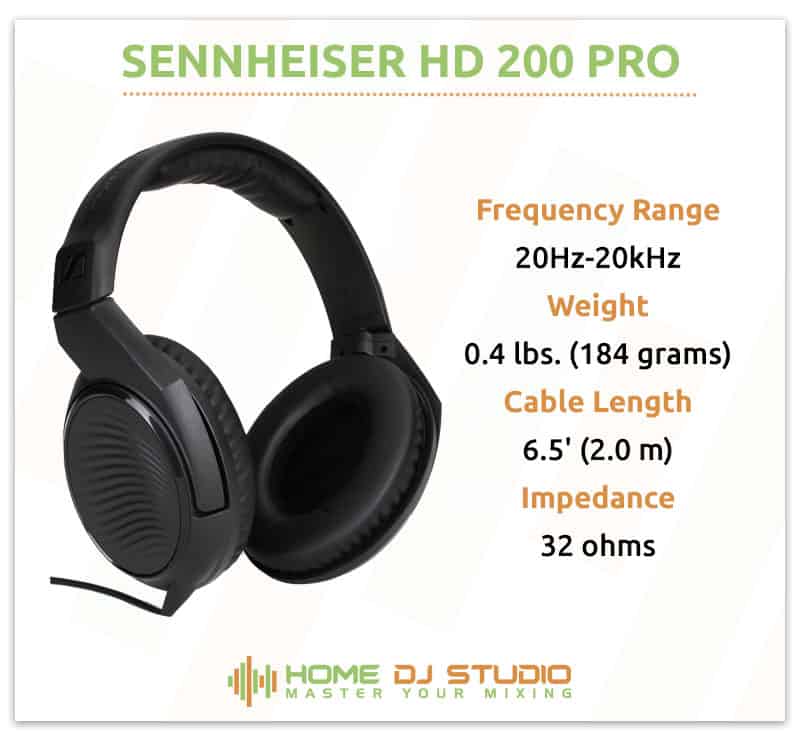 Sennheiser HD 200 Pro Specifications.