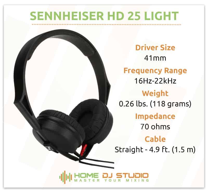 Sennheiser HD 25 Light Specifications.