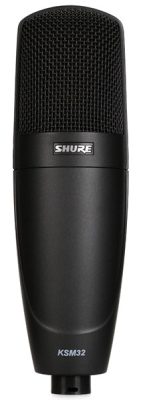 Front view of the Shure KSM32 Microphone.