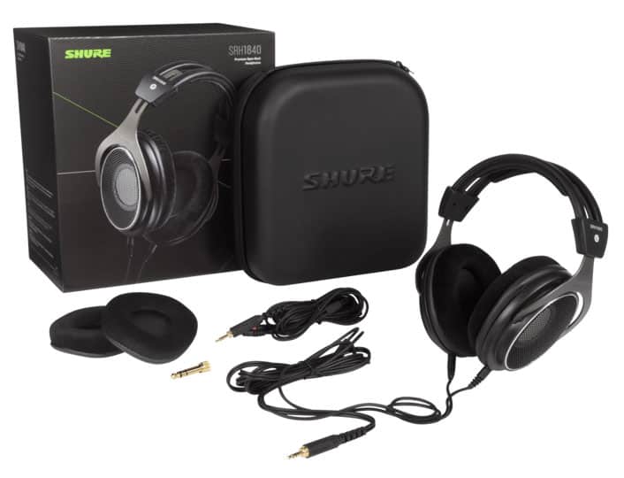 Product photo of the Shure SRH1840 headphones.