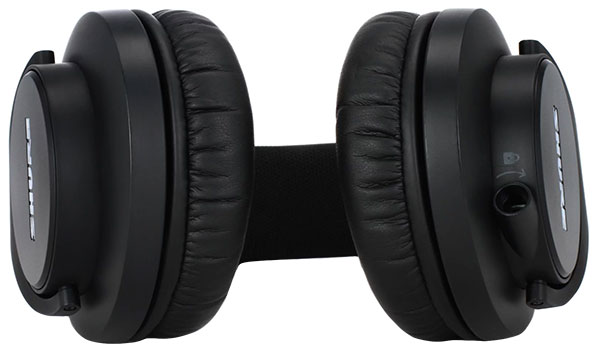Bottom view of the Shure SRH440A headphones.