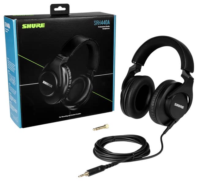 Shure SRH440A Packaging.