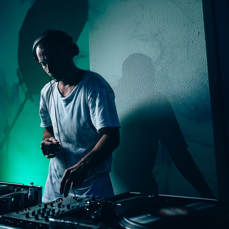 DJ performing.