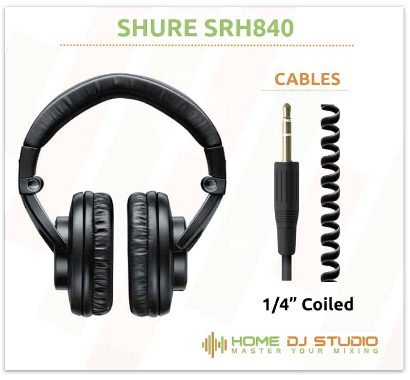 Shure SRH840 Included Cables