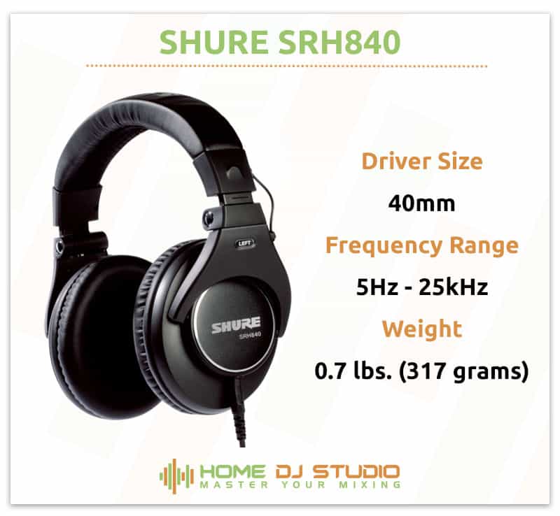 Shure SRH840 Specifications
