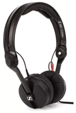 Three quarter view of the Sennheiser HD 25 headphones
