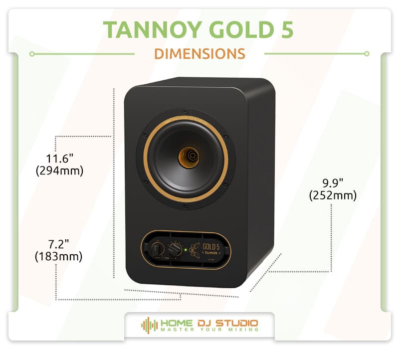 Tannoy GOLD 5 Dimensions.
