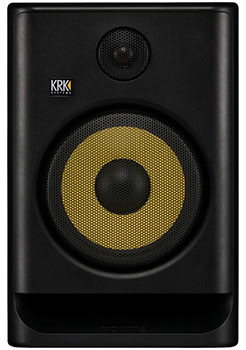 Front view of the KRK Rokit 8 G5 studio monitor.