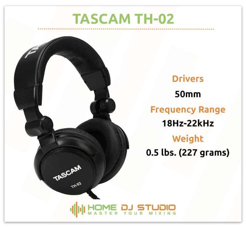Tascam TH-02 Specifications.