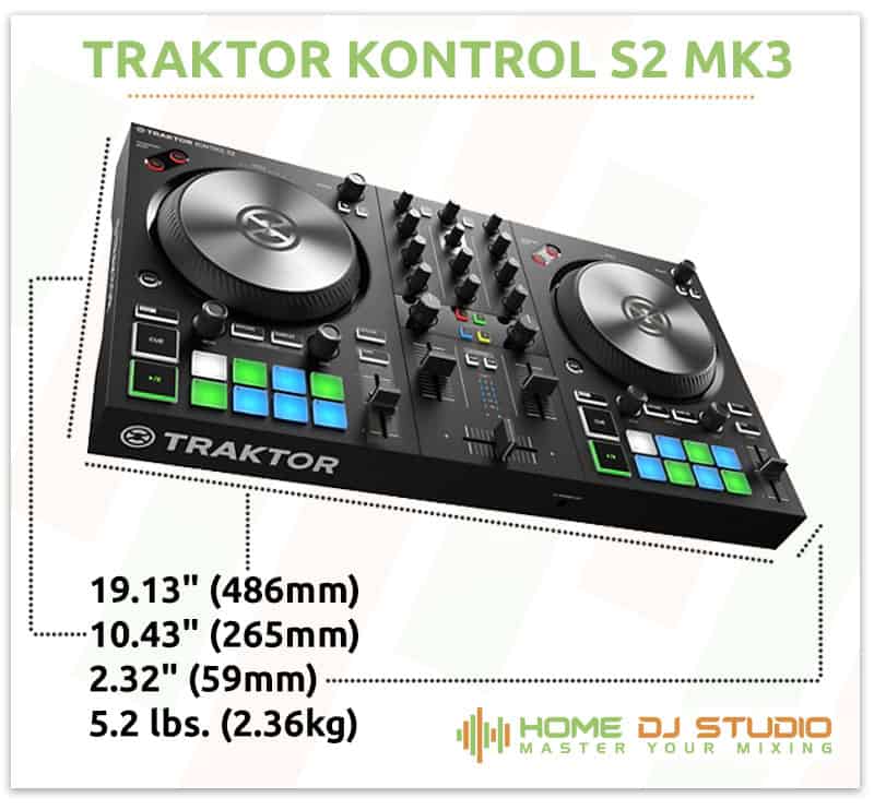 Traktor Kontrol S2 Mk3 Dimensions