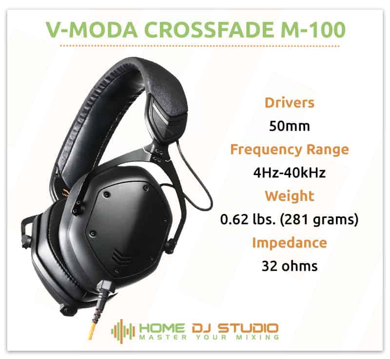 V-Moda Crossfade M-100 Specifications.