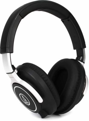 Three quarter view of the Audio-Technica ATH-M70x headphones.