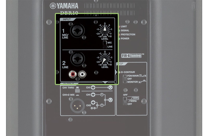 Yamaha DBR10 Connection Options