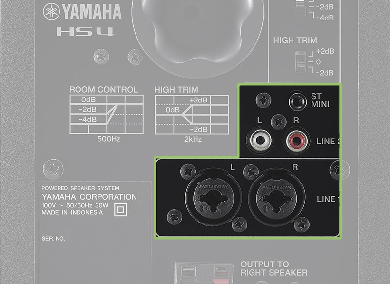 Yamaha HS4 Connection Options.